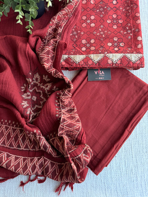 Dabu printed cotton salwar material