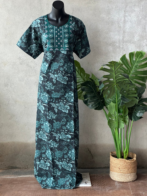 XXL size printed cotton nighty