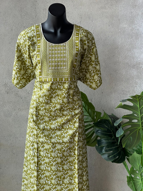 XXL size printed cotton nighty