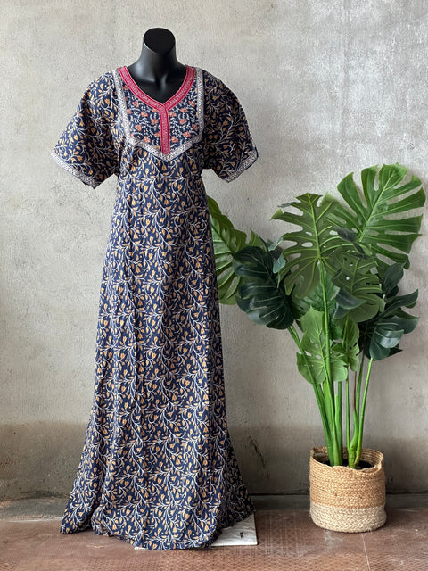XXL size printed cotton nighty