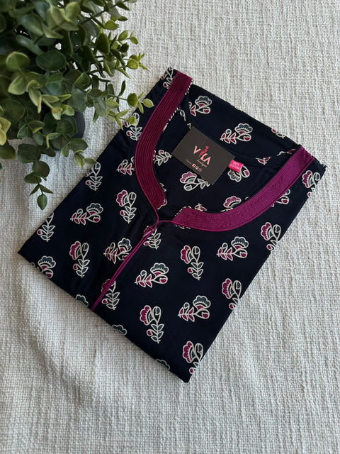 L size printed cotton nighty