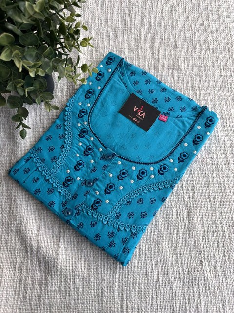 L size printed cotton nighty