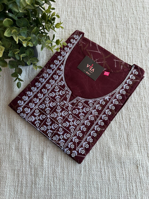 L size printed cotton nighty