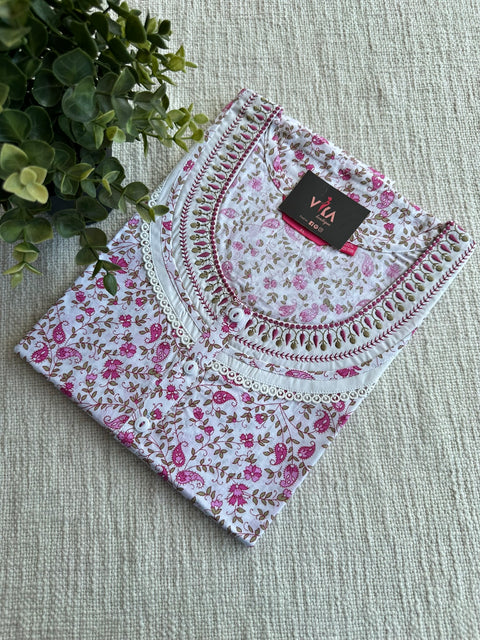 XL size printed cotton nighty