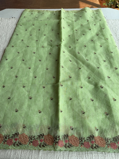 Scallop emb border kota cotton saree
