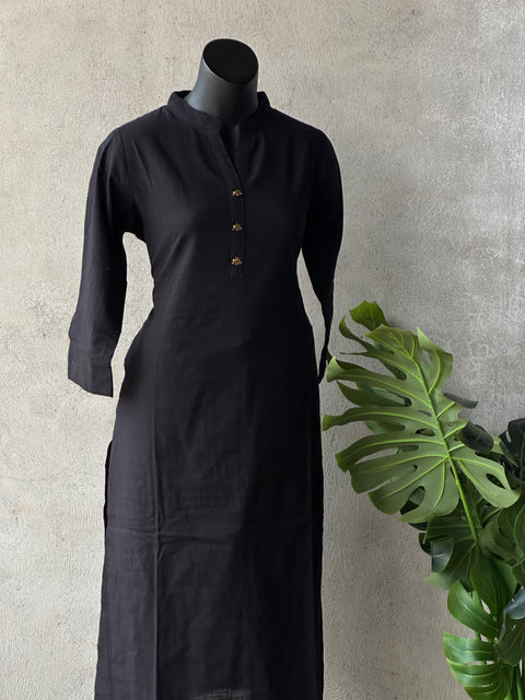 Black cotton ready kurti pant set