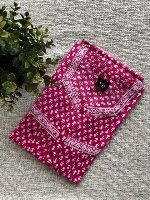 L size Printed Cotton Nighty
