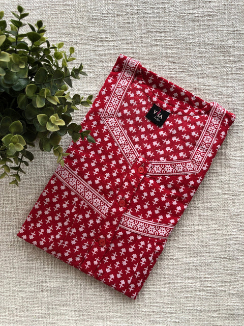 L size Printed Cotton Nighty