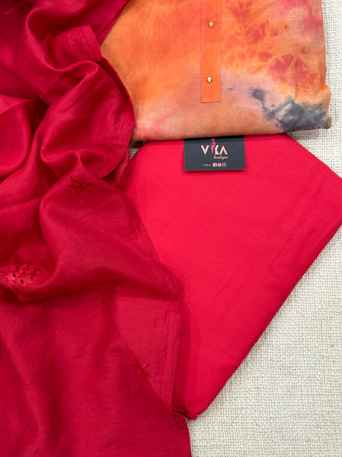 Tie and dye printed cotton material