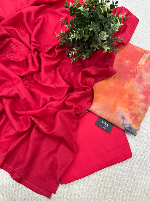 Tie and dye printed cotton material