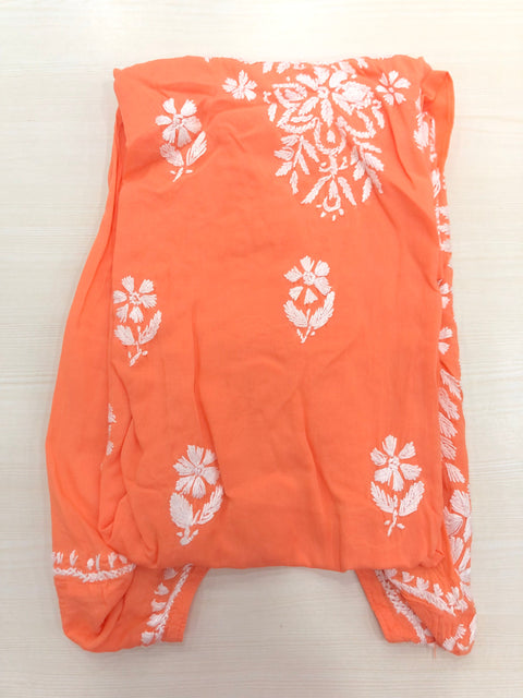 Lucknowi ready kurti - Orange
