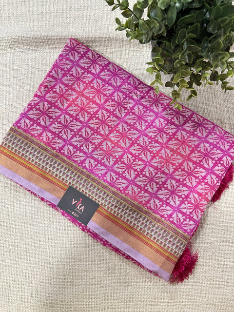 Printed chanderi saree