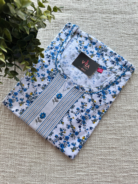 L and XL size printed cotton nighty