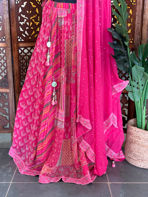 Partywear pink lehenga blouse - Size 38