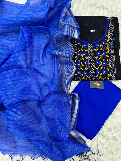 Emb cotton salwar material