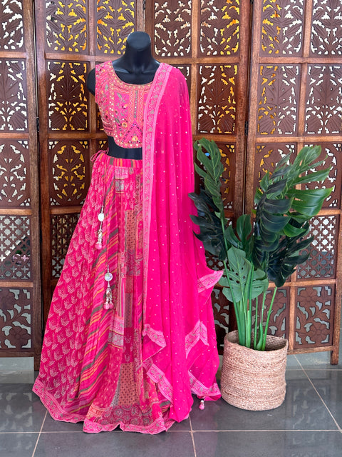 Partywear pink lehenga blouse - Size 38