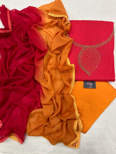 Hand embroidery salwar material
