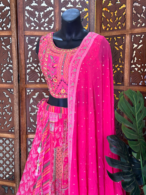 Partywear pink lehenga blouse - Size 38