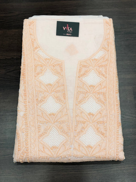 Pure lucknowi kurti material