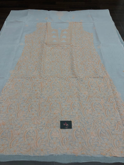 Pure lucknowi kurti material