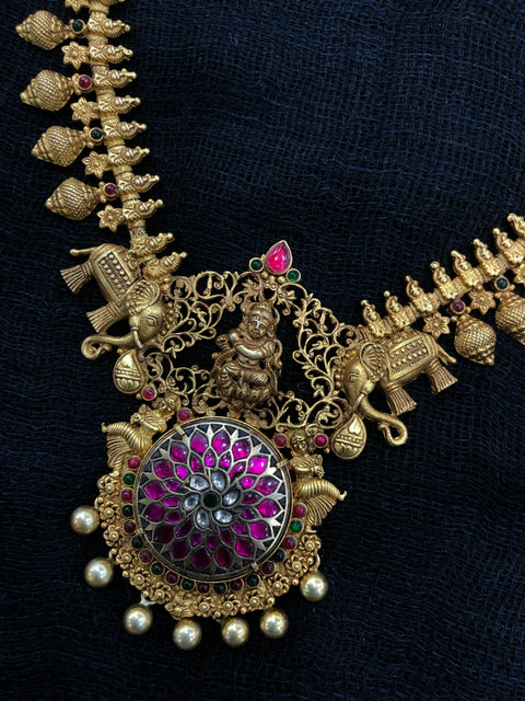 925 Silver Long necklace with jhumka