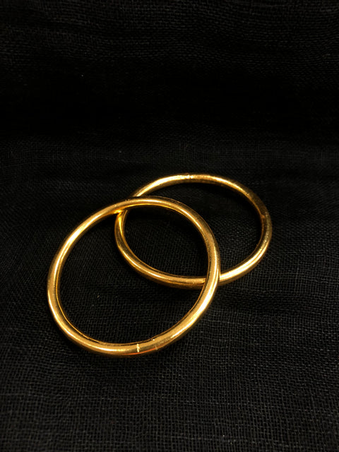 925 Silver plain bangles - Size 2.4