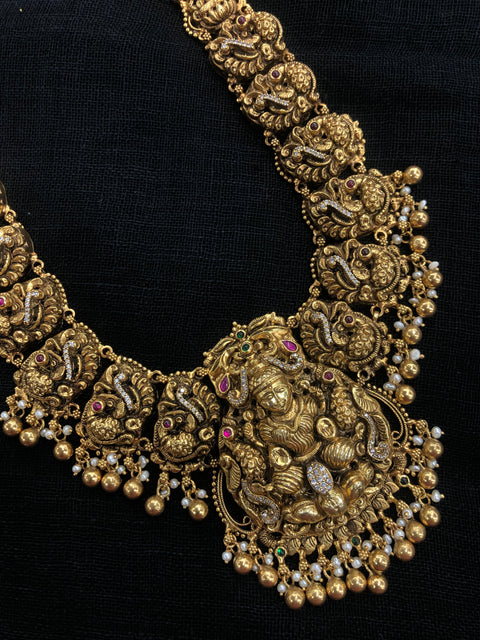 925 Silver long Lakshmi haram