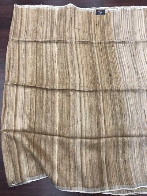 Ghicha silk saree with printed blouse