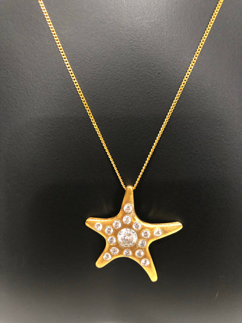 925 pure silver, gold plated chain