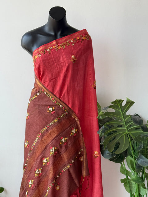Embroidery work sarees