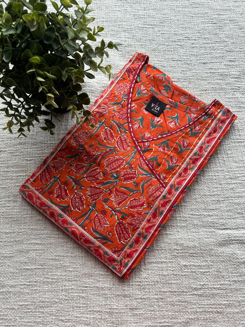 Printed cotton nighty