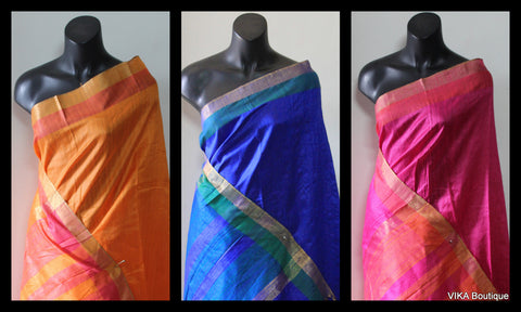 Raw silk and silk cotton sarees