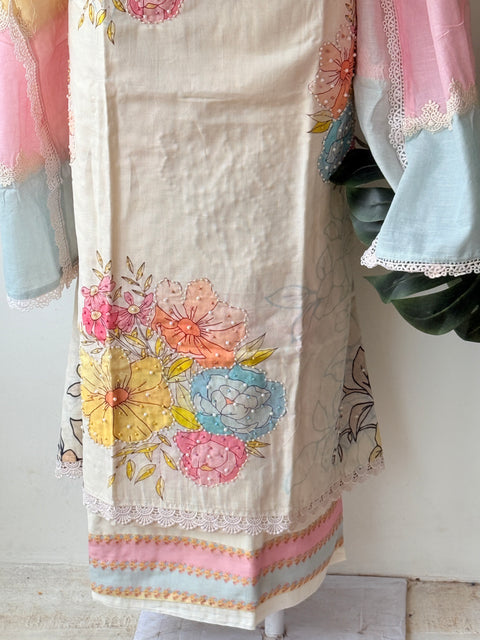 Printed pure cotton suit material