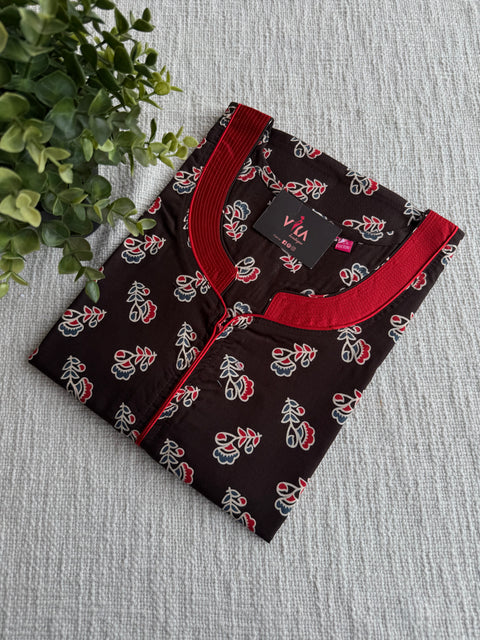XL size printed cotton nighty