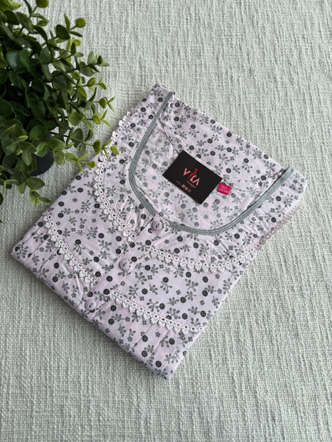 XL size printed cotton nighty