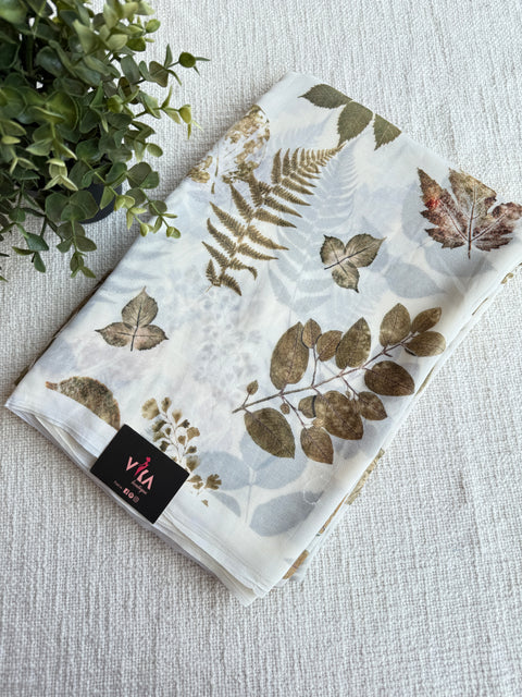 Floral printed georgette saree