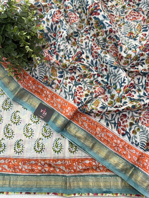 Maheswari border chanderi saree