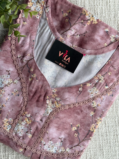 L and XL size printed alpine nighty