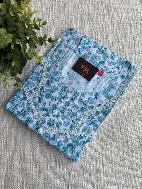 XL size printed cotton nighty