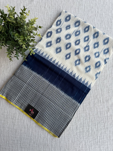 Handloom pure Ikat cotton saree