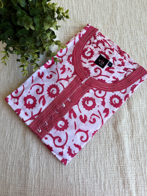 L size Batik printed cotton nighty