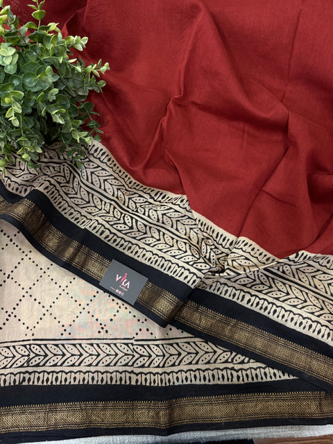 Maheswari border chanderi saree