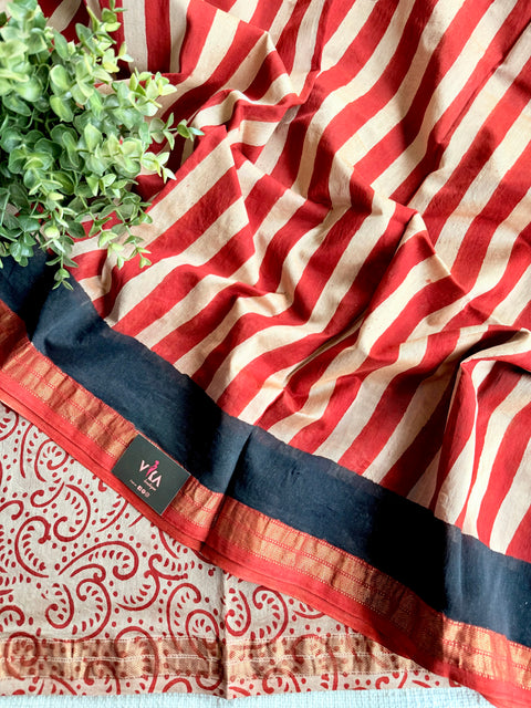 Maheswari border chanderi saree