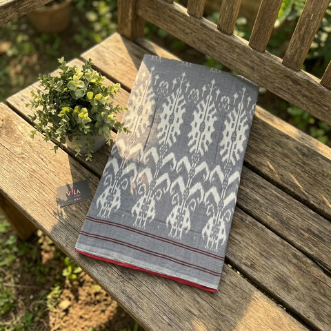 Handloom pure Ikat cotton saree