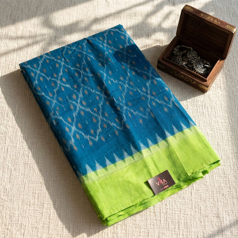 Handloom pure Ikat cotton saree