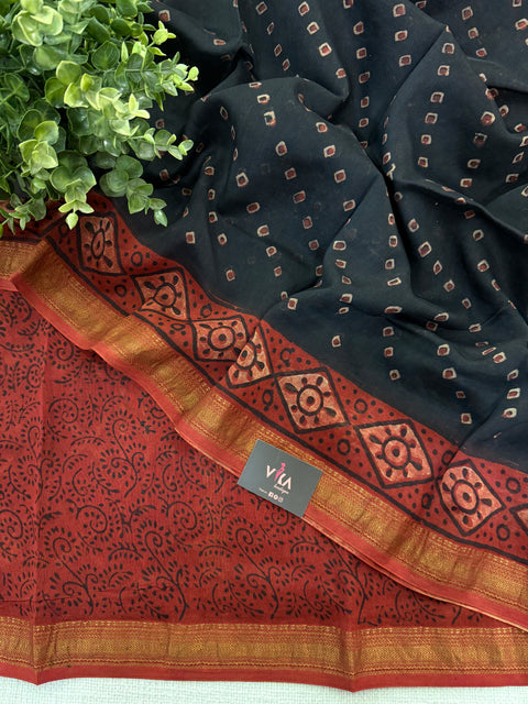 Maheswari border chanderi saree