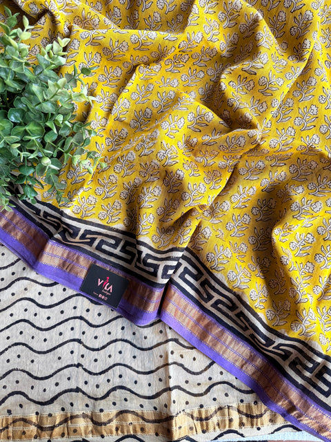 Maheswari border chanderi saree