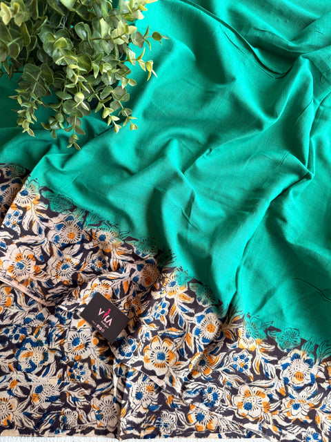 Kalamkari printed cotton saree