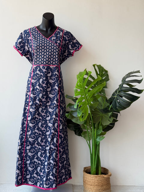 Printed cotton nighty