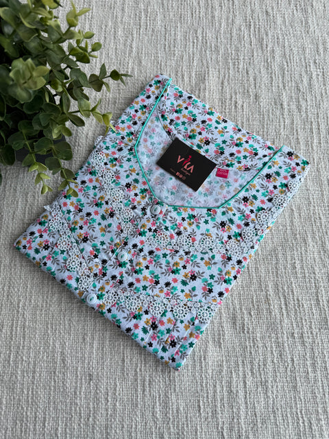 XL size printed cotton nighty